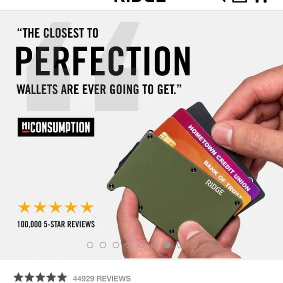 *SOLD*RIDGE Wallet Set - (3) DAMASCUS STEEL (STEEL, BURNT, BLACK) - Picture 2 of 12